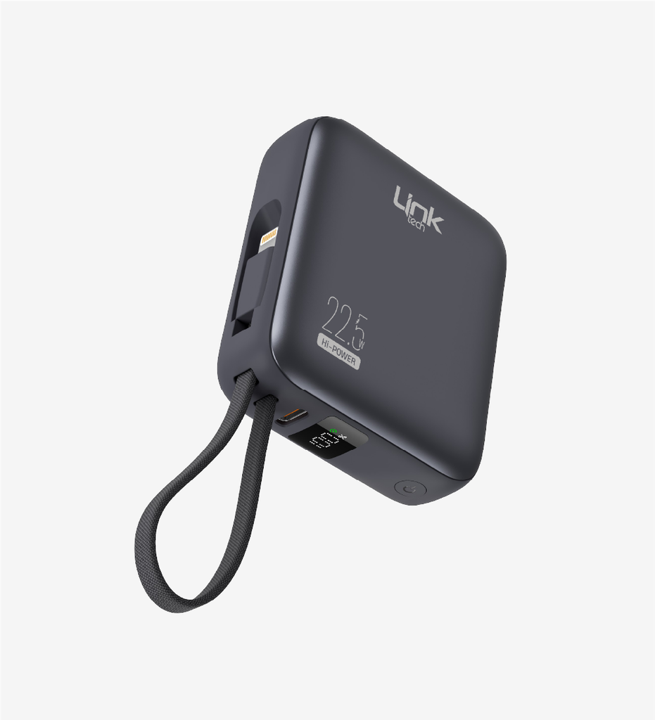 Linktech PD22 Premium Hızlı Şarj 22.5W Dahili Kablolu 10.000 mAh Powerbank