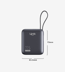 Linktech PD22 Premium Hızlı Şarj 22.5W Dahili Kablolu 10.000 mAh Powerbank