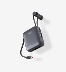 Linktech PD22 Premium Hızlı Şarj 22.5W Dahili Kablolu 10.000 mAh Powerbank