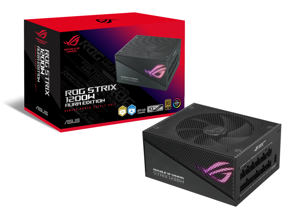 ASUS ROG-STRIX-1200G AURA 80+ GOLD 1200W MODÜLER ATX 3.0 UYUMLU PCI-E 5.0 10 YIL GARANTİ