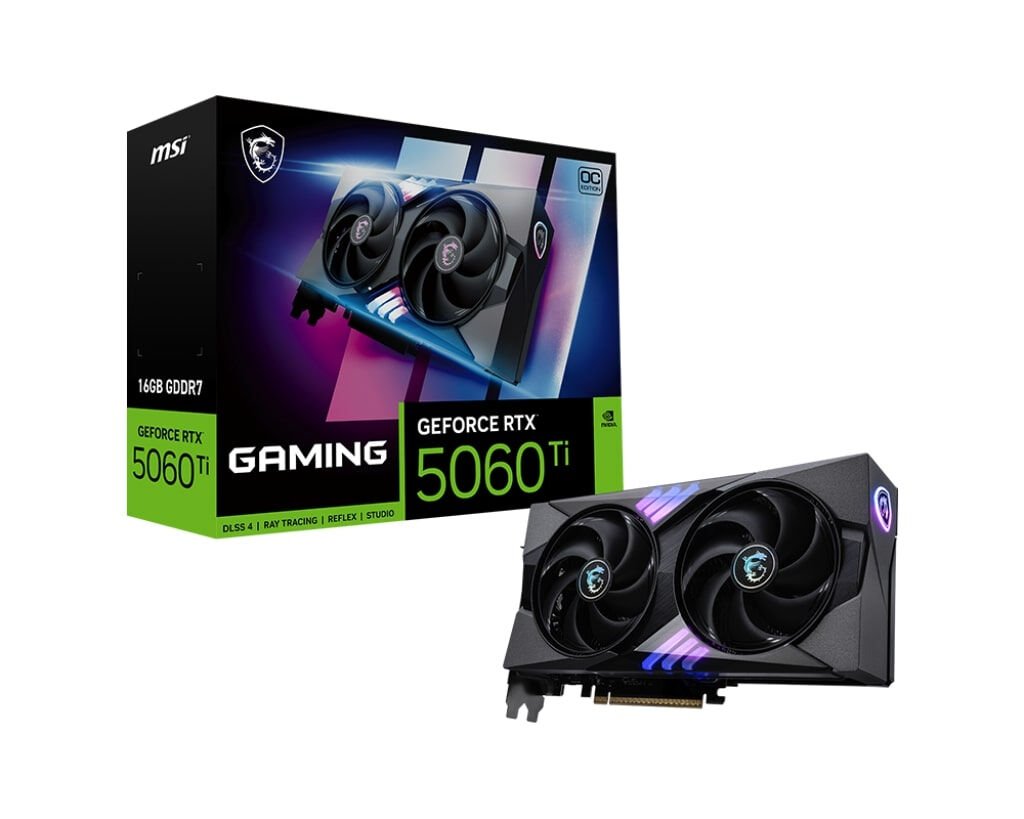 MSI VGA GEFORCE RTX 5060 TI 16GB GDDR7 128B DX12 PCIE 5.0 X16 (3XDP 1XHDMI)