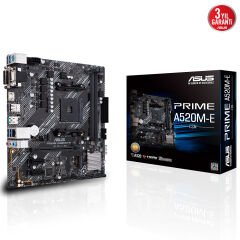 ASUS PRIME A520M-E CSM AMD A520 AM4 DDR4 4400 HDMI DVI VGA M2 USB3.2 mATX ANAKART