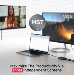 UNITEK  MST MONİTÖR4-IN-1 USB-C HUB (D1049A)
