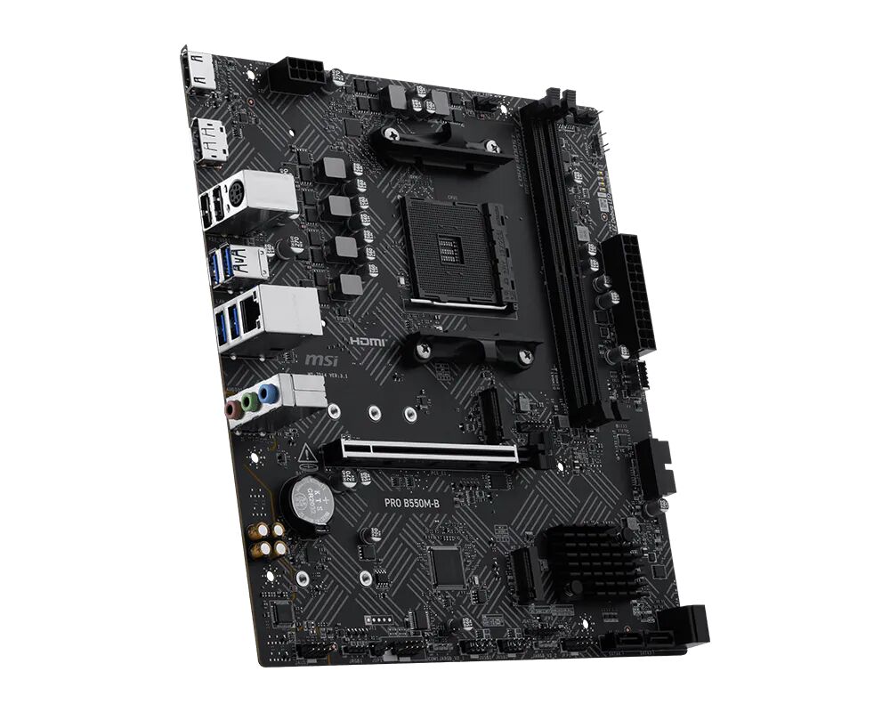 MSI PRO B550M-B AM4 DDR4 4600(OC) HDMI DP 2x M.2 USB 5Gbps mATX