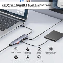 UNITEK UHUB S7 PRO 7-IN-1 5GBPS USB-C HUB (H1124AGY01)