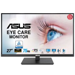 ASUS VA27AQSB 27 IPS FREESYNC 2560x1440 1MS(MPRT) 75HZ DP HDMI USB X2 MM VESA 3YIL EYECARE, FLICKER-FREE,CERCEVESIZ,DUSUK MAVI ISIK,PIVOT