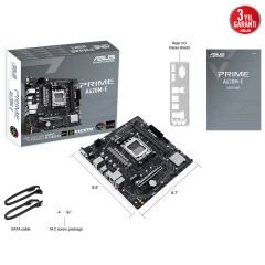 ASUS MB PRIME A620M-E-CSM AMD A620 AM5 DDR5 6400 DP HDMI VGA M2 USB3.2 AURA RGB mATX Ücretsiz Uzaktan Yönetim Yazılımı ASUS 5X PROTECTION III