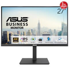 ASUS VA27UQSB 27 IPS FREESYNC 3840x2160 5ms 350cd DP HDMI USB Hoparlör VESA 3YIL EYECARE PLUS FLICKER-FREE ÇERÇEVESİZ DÜŞÜK MAVİ IŞIK PİVOT MONİTÖR