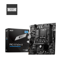 MSI MB PRO B760M-B DDR4 SOKET 1700 DDR4 4800(OC) PCI-E ,M.2 USB3.2 HDMI, 1x 2,5G LAN mATX