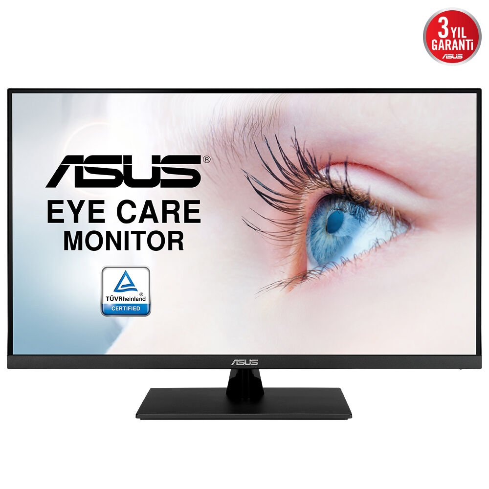 ASUS VP32AQ 31.5 2K IPS 2560x1440 5MS 75HZ DP HDMI MM VESA 3YIL EYECARE PLUS,FLICKER-FREE,CERCEVESIZ,DUSUK MAVI ISIK Monitör