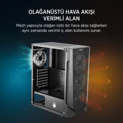 JAMES DONKEY HELIX H800 4XRBW ATX 550W GAMING KASA