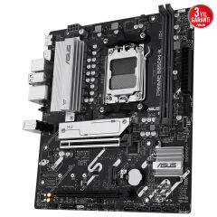 ASUS PRIME B850M-K AMD B850 AM5 DDR5 8200 DP HDMI Çift M2 USB3.2 AURA RGB 2.5Gbit LAN mATX 8+2+1 Güç Aşamaları, 1xGen5 M.2, Advanced AI PC-Ready