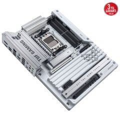 ASUS MB TUF GAMING B850-BTF WIFI W AMD B850 AM5 DDR5 8000 DP HDMI 3x M2 USB3.2 WiFi 7 + BT AURA RGB 2.5Gbit LAN ATX 14+2+1 Güç Aşamaları, Anakart Arkasına Konumlandırılan Kablo Bağlantıları