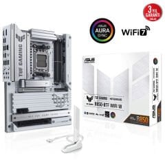 ASUS MB TUF GAMING B850-BTF WIFI W AMD B850 AM5 DDR5 8000 DP HDMI 3x M2 USB3.2 WiFi 7 + BT AURA RGB 2.5Gbit LAN ATX 14+2+1 Güç Aşamaları, Anakart Arkasına Konumlandırılan Kablo Bağlantıları