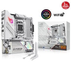 ASUS MB ROG STRIX B850-G GAMING WIFI AMD B850 AM5 DDR5 8000 DP HDMI 4x M2 USB3.2 WiFi 7 + BT AURA RGB 2.5Gbit LAN mATX 256GB’a kadar ram desteği, 14+2+1 Güç Aşamaları, 1xGen5 M.2, Advanced AI PC-Ready