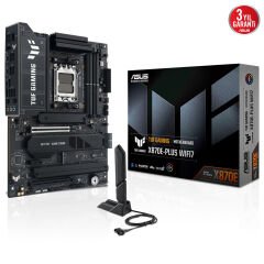ASUS MB TUF GAMING X870E-PLUS WIFI7 AMD X870 AM5 DDR5 8000 HDMI 2xUSB4 4x M2 USB3.2 WiFi 7 + BT AURA RGB 2.5Gbit LAN ATX 16+2+1+1 Güç Aşamaları, Çift USB4, Gelişmiş AI Bilgisayarları için Hazır