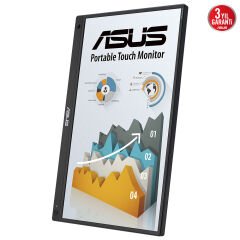 ASUS ZENSCREEN MB16AMTR 15.6 IPS 1920x1080 5MS Micro-HDMI USB-C MM 3YIL 10 PARMAK DOKUNMATIK DAHILI BATARYA USB-C TO A ADAPTOR EYECARE TASINABILIR USB MONITOR