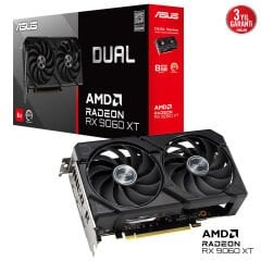 ASUS VGA DUAL-RX9060XT-8G-AMD-RADEON-RX 9060 XT-8G-8GB GDDR6-128bit--HDMI-2xDP-EKRAN KARTI
