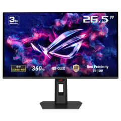 ASUS ROG STRIX XG27AQDNG 26.5 QD-OLED 2560x1440 0.03ms 360Hz 450cd DP HDMI USB YOK VESA 3YIL YAKINLIK SENSÖRÜ(NEO PROXIMITY SENSOR) ELMB G-SYNC UYUMLULUĞU %99 DCI-P3 PİVOT MONİTÖR