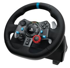 LOGITECH G G29 PS5, PS4 ve PC İLE UYUMLU DRIVING FORCE YARIŞ DİREKSİYONU - SİYAH (941-000112)