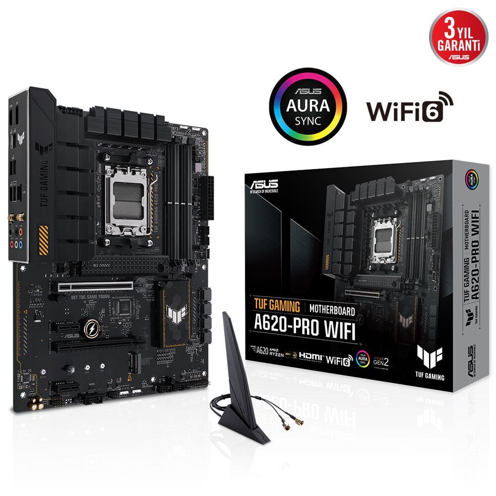 ASUS TUF GAMING A620-PRO WIFI AMD A620 Soket AM5 ATX ANAKART