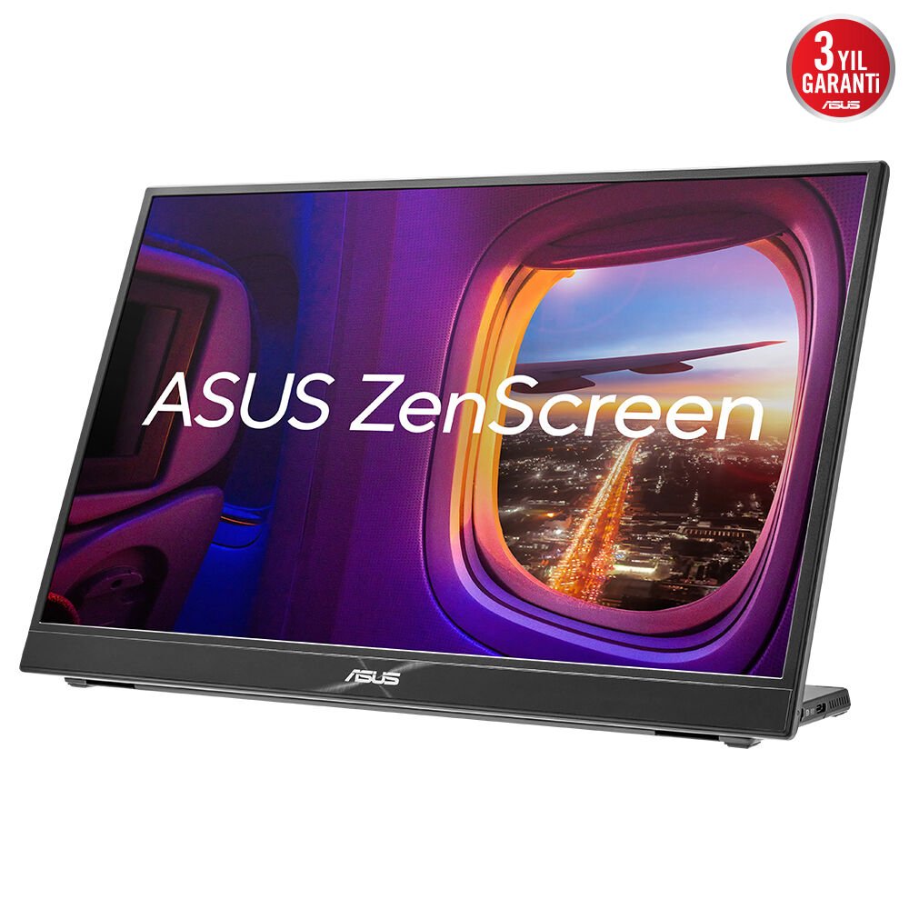 ASUS 15.6 ASUS ZENSCREEN MB16QHG 15.6 TASINABILIR USB IPS 2560x1440 5MS 120HZ HDMI USB-C 3YIL MAT EKRAN L STAND EYECARE Monitör