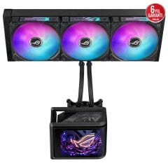 ASUS ROG RYUO IV SLC 360 ARGB, HAREKETLİ KAVİSLİ 6.7 İNÇ AMOLED EKRANI GÖZLE GÖRÜLEBİLİR VİDEO VEYA ÖZELLEŞTİRİLMİŞ SİSTEM BİLGİLERİNİ DESTEKLER VE ÖNCEDEN MONTE EDİLMİŞ ZİNCİRLEME BAĞLANABİLEN ARGB 6 YIL GARANTİ.