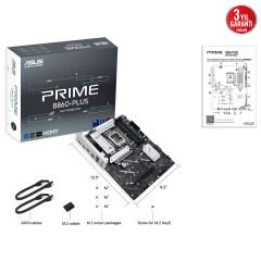 ASUS PRIME B860 PLUS CSM Intel B860 LGA1851 DDR5 8200 DP HDMI 3x M2 USB3 2 Gen 2x2 AURA RGB 2 5Gbit LAN ATX 8+1+1 Güç Aşamaları 1xGen5 M2 Ready for Advanced AI PC Uzaktan Yönetim Yazılımı