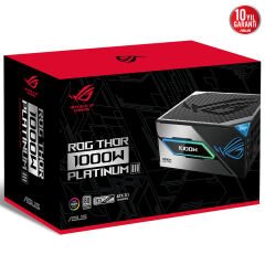 ASUS ROG THOR 1000W PLATINUM III PSU (80 PLUS PLATINUM SERTİFİKALI, ATX 3.1, GaN MOSFET, AKILLI VOLTAJ DÜZENLEYİCİ, MANYETİK OLED EKRAN, 10 YIL GARANTİ)