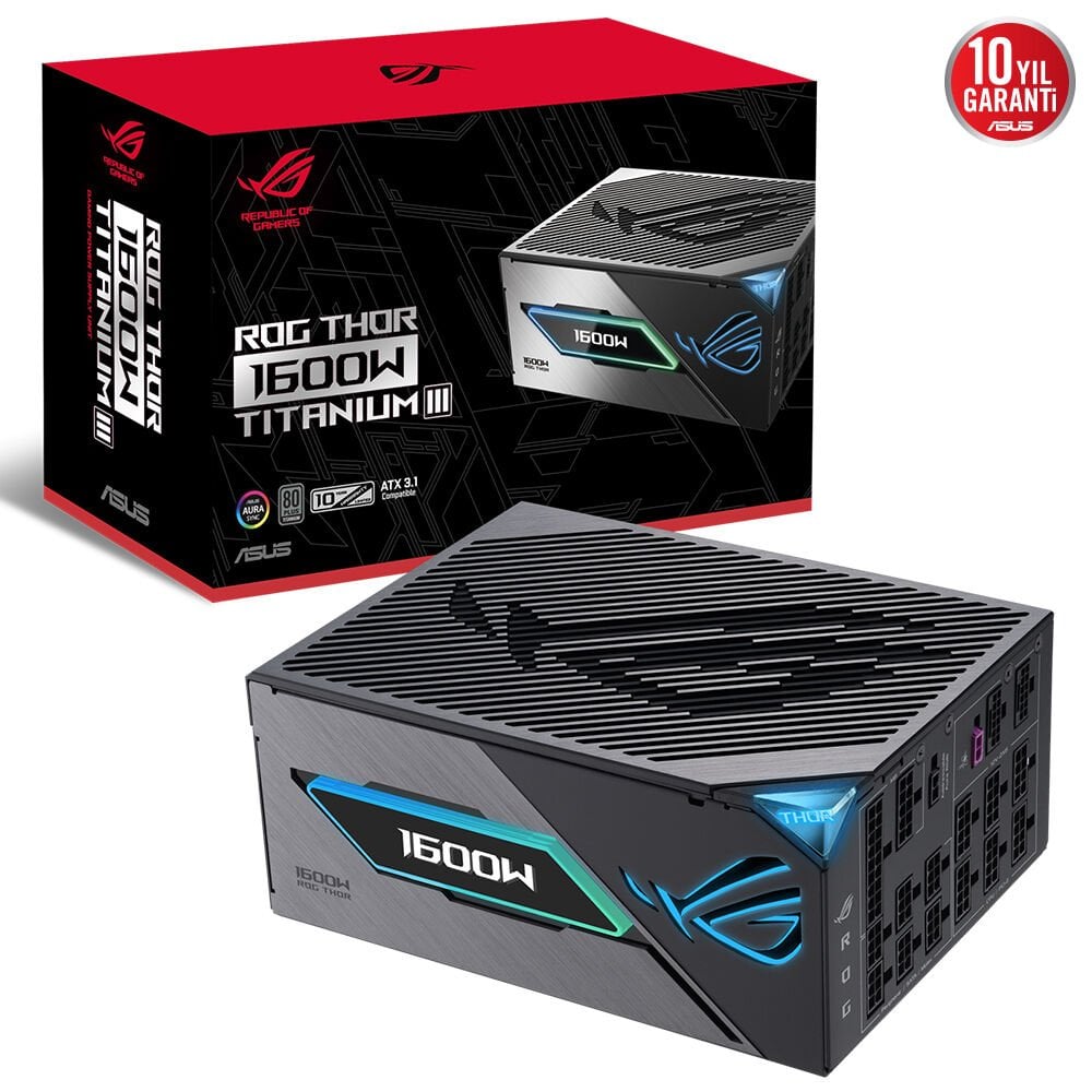 ASUS ROG -THOR-1600T3-GAMING GÜÇ KAYNAĞI ÜNİTESİ 1600 W 20+4 pin ATX Gri