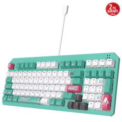 ASUS TUF GAMING K3 RED SWITCH/PBT/TR GEN II HATSUNE MIKU KOMPAKT 97 TUŞ DİZİLİMİ, OPTİK-MEKANİK RGB ANAHTARLAR, SES AZALTICI KÖPÜK, IP57 SU GEÇİRMEZLİK, ÇIKARILABİLİR ÜST PLAKA VE AURA SYNC