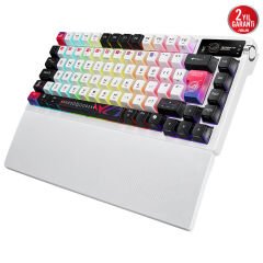 ASUS M704 ROG AZOTH X %75 ÖZEL OYUNCU KLAVYESİ – DEĞİŞTİRİLEBİLİR ROG NX MEKANİK ANAHTARLAR, 3 MODLU BAĞLANTI (2.4 GHz SPEEDNOVA), OLED EKRAN, 3 YÖNLÜ KONTROL DÜĞMESİ, BİLEK DESTEĞİ, 3 EĞİM AÇISI, MAC UYUMLULUĞU TÜRKÇE