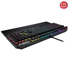 ASUS TUF GAMING K3 AURA SYNC RGB OPTIK MEKANIK TURKCE OYUNCU KLAVYESI BILEK DESTEGI SUYA VE TOZA DAYANIKLI RED SWITCH