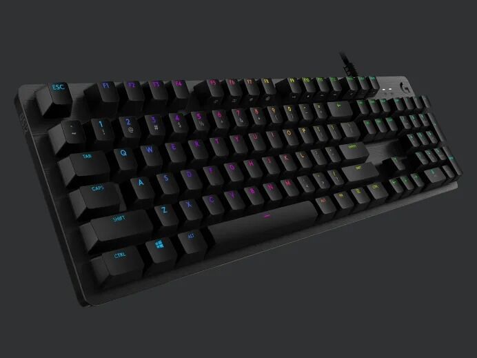 LOGITECH G G512 LIGHTSYNC RGB GX BLUE CLICKY ARKADAN AYDINLATMALI MEKANİK KABLOLU TÜRKÇE Q OYUNCU KLAVYESİ-SİYAH 920-009353