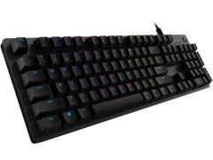 LOGITECH G G512 LIGHTSYNC RGB GX BLUE CLICKY ARKADAN AYDINLATMALI MEKANİK KABLOLU TÜRKÇE Q OYUNCU KLAVYESİ - SİYAH 920-008947