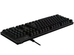 LOGITECH G G512 LIGHTSYNC RGB GX BLUE CLICKY ARKADAN AYDINLATMALI MEKANİK KABLOLU TÜRKÇE Q OYUNCU KLAVYESİ - SİYAH 920-008947