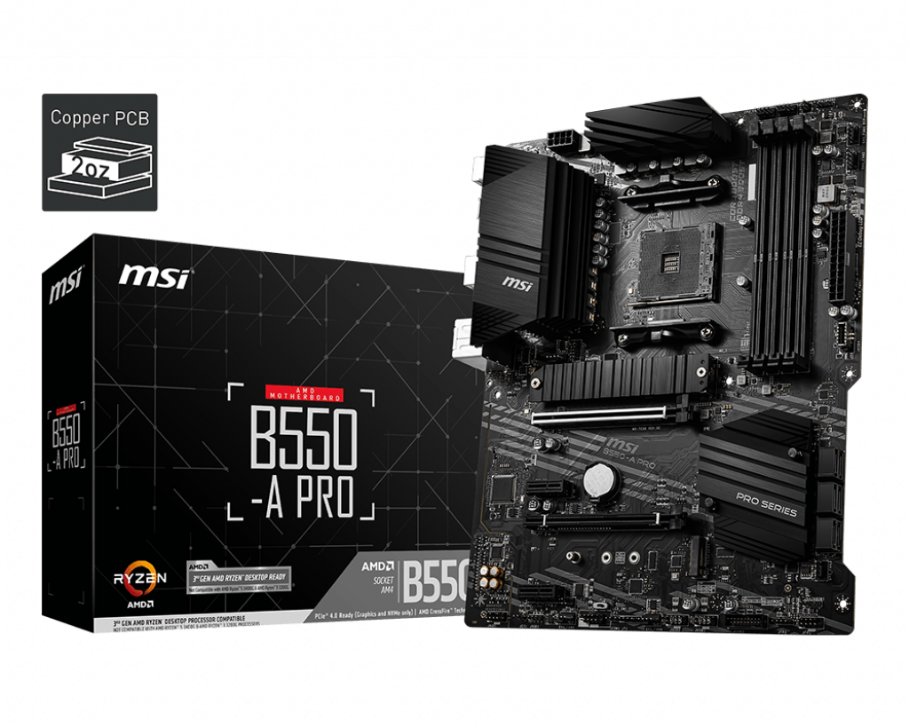 MSI B550-A PRO DDR4 3200MHZ 1XHDMI 1XDP 2XM.2 USB 3.2 ATX AM4 (AMD 5000/4000G/3000 SERİLERİ İLE UYUMLU)