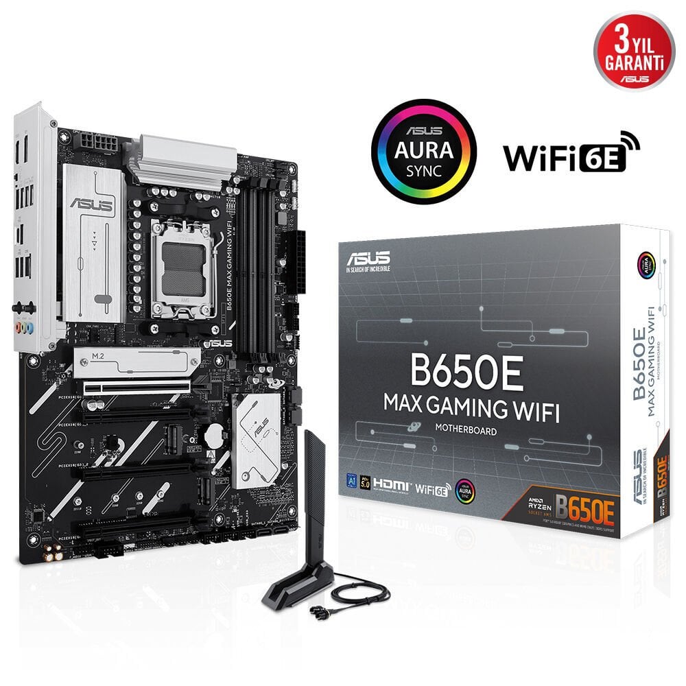 ASUS B650E MAX GAMING WIFI AMD B650 Soket AM5 ATX ANAKART