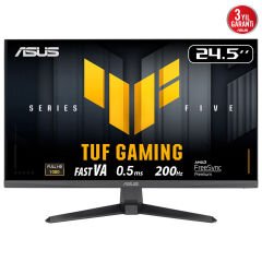 ASUS TUF GAMING VG257Q5A 24.5 Fast VA 1920x1080 0.5ms 200Hz 200Hz DP HDMI Hoparlör VESA 3YIL ELMB SYNC, Gaming AI, EYECARE MONİTÖR