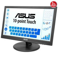 ASUS KURUMSAL VT169HE 15.6 IPS 1920x1080 5ms 60Hz 220cd HDMI VGA VESA 3YIL 10 PARMAK DOKUNMATIK EYECARE MONİTÖR