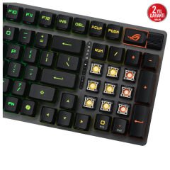 ASUS ROG CLAYMORE II/RX RED/PBT/UK AURA SYNC RGB BİLEK DESTEĞİ MEKANİK OYUNCU KLAVYE ROG RX RED SWITCH İNGİLİZCE