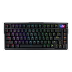 ASUS ROG AZOTH EXTREME/NX SNOW/PBT/UK 75 CUSTOM OYUN KLAVYESİ, ALÜMİNYUM VE KARBON FİBER ŞASE, AYARLANABİLİR CONTA MONTAJI, ÜÇ KATMANLI SES AZALTICI, RENKLİ OLED DOKUNMATİK EKRAN, ROG NX SNOW ANAHTARLAR