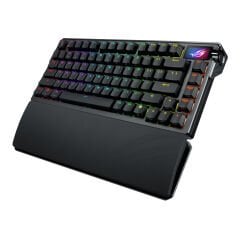 ASUS ROG AZOTH EXTREME/NX SNOW/PBT/UK 75 CUSTOM OYUN KLAVYESİ, ALÜMİNYUM VE KARBON FİBER ŞASE, AYARLANABİLİR CONTA MONTAJI, ÜÇ KATMANLI SES AZALTICI, RENKLİ OLED DOKUNMATİK EKRAN, ROG NX SNOW ANAHTARLAR