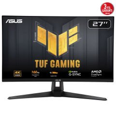 ASUS TUF GAMING VG27UQ1A 27 4K Fast IPS 3840x2160 1ms 160Hz 300cd DP HDMI Hoparlör VESA 3YIL %95 DCI-P3 DisplayWidget Center AMD FreeSync Premium NVIDIA G-SYNC Uyumlu MONİTÖR