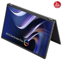 ASUS ZenScreen MQ149CD 14 Duo OLED 1920x1200 1ms 60Hz 400cd MİNİ HDMI USB 3YIL HDR 400 100% DCI-P3 ÇİFT EKRAN KATLANABİLİR TAŞINABİLİR MONİTÖR