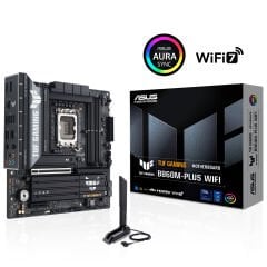 ASUS TUF GAMING B860M PLUS WIFI Intel B860 LGA1851 DDR5 8800 DP HDMI Type-C 3x M2 USB3 2 Gen 2x2 WiFi 7 + BT AURA RGB 2 5Gbit LAN mATX 12+1+2+1 Güç Aşamaları 1xGen5 M2 Ready for Advanced AI PC