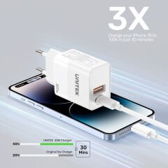 UNITEK 20W HIZLI ŞARJ ADAPTÖRÜ 1*USB-C (P1124ABK-EU)