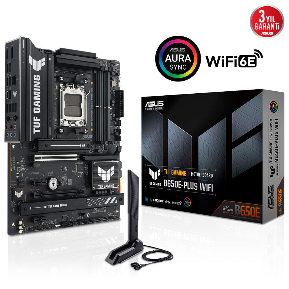 ASUS TUF GAMING B650E-PLUS WIFI AMD B650 Soket AM5 ATX ANAKART