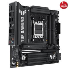 ASUS TUF GAMING B850M-PLUS WIFI AMD B850 AM5 DDR5 6400 DP HDMI 2X M2 USB3.2 AX WİFİ BT AURA RGB 2.5GBİT LAN MATX 128GB A KADAR RAM DESTEĞİ ASUS TUF PROTECTION ARMOURY CRATE