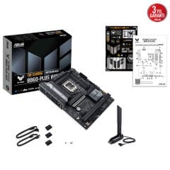 ASUS TUF GAMING B860-PLUS WIFI Intel B860 LGA1851 DDR5 8666 DP HDMI Type-C 3x M2 USB3.2 Gen 2x2 WiFi 7 + BT AURA RGB 2.5Gbit LAN ATX 12+1+2+1 Güç Aşamaları, 1xGen5 M.2, Ready for Advanced AI PC